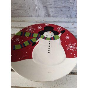 St Nicholas square‎ jolly snowman dinner plate x-ma